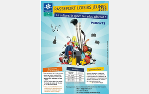 LE PASSEPORT LOISIR JEUNE - une participation de la CAF de 50€/enfant pour les inscriptions sportives