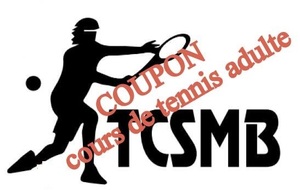COUPON COURS DE TENNIS ADULTE